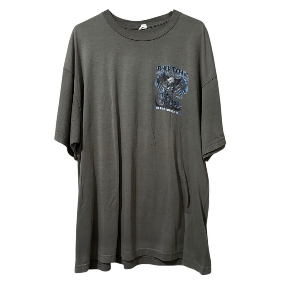 Bike Week Shirt Men Size Measured Gray Daytona 2017 Bike Week Travel Vacation